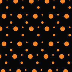 Halloween Polka Dots Seamless Pattern. Halloween Seamless Pattern. October Festival.