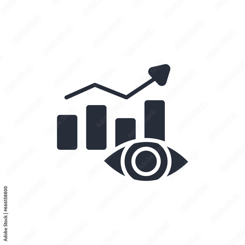 Poster predictive analytics icon. vector.editable stroke.linear style sign for use web design,logo.symbol i