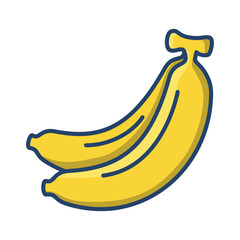 Banana icon vector sign and symbol on trendy design for design and print.