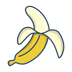 Banana icon vector sign and symbol on trendy design for design and print.