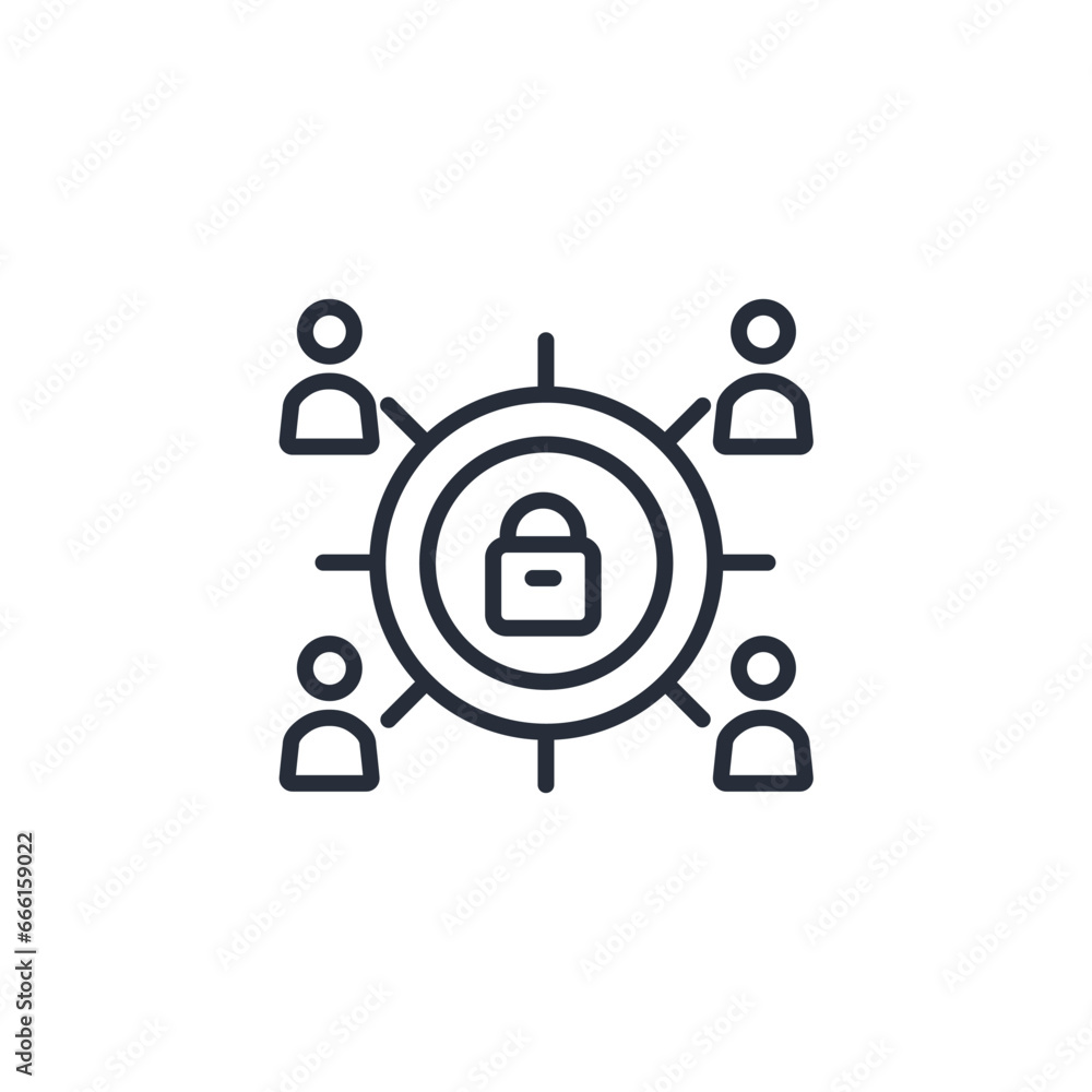 Poster secure connection icon. vector.editable stroke.linear style sign for use web design,logo.symbol illu