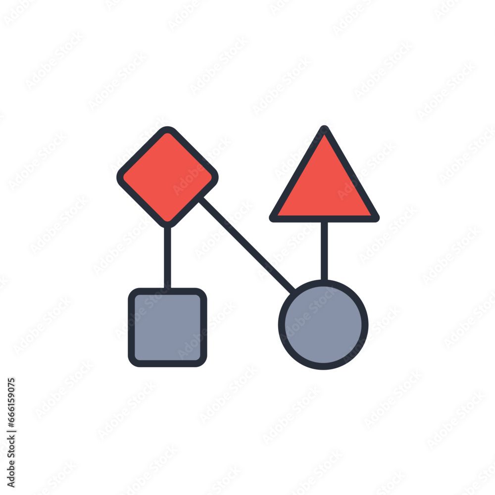Poster workflow icon. vector.editable stroke.linear style sign for use web design,logo.symbol illustration.