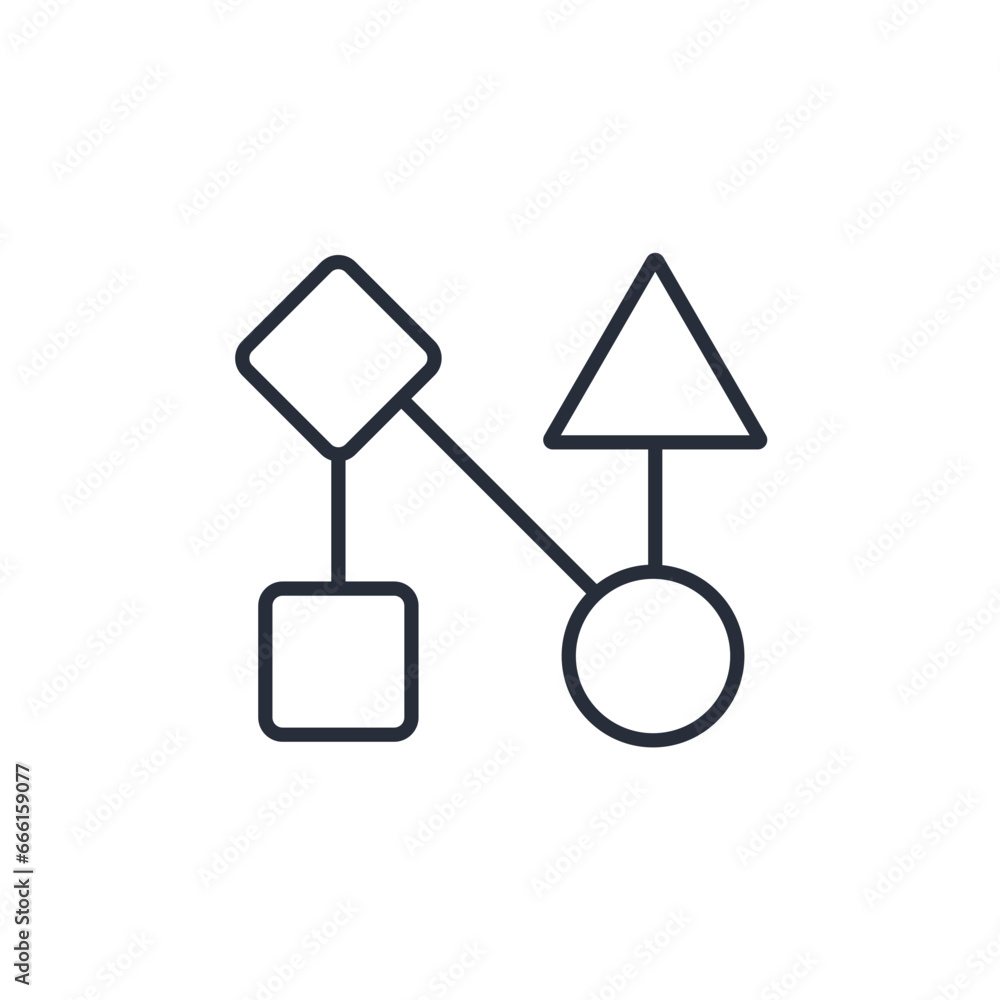 Poster workflow icon. vector.editable stroke.linear style sign for use web design,logo.symbol illustration.