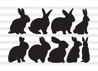 Rabbit SVG, Bunny Silhouette, Animal Svg, Bunny Shape Svg, Rabbit Shape Svg, Rabbit Bundle