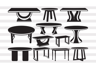 Dining Table SVG, Living Room Table Svg, Furniture Svg, Table Bundle