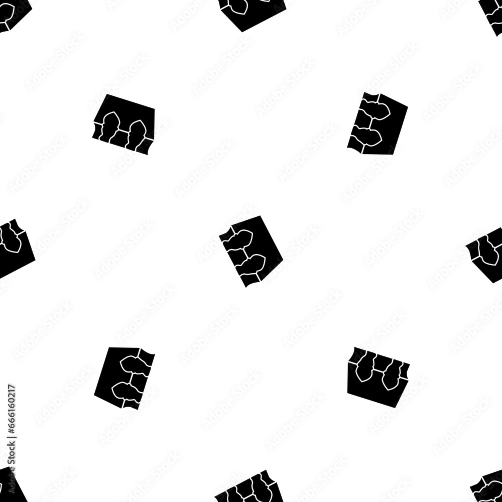 Poster seamless pattern of repeated black magic book symbols. elements are evenly spaced and some are rotat