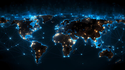 World map graphic poster web page PPT background