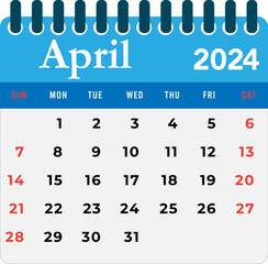 April 2024 calendar Wall calendar 2024 template