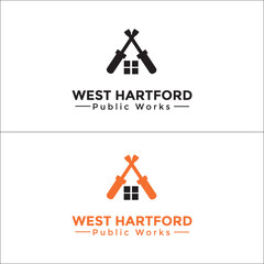 Home Repair Company Logo Design in Colorful and Black and White Form