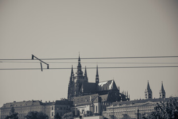 Fototapeta premium Berlin, Prague, streets, street photography, light, summer, black and white, black and white photography