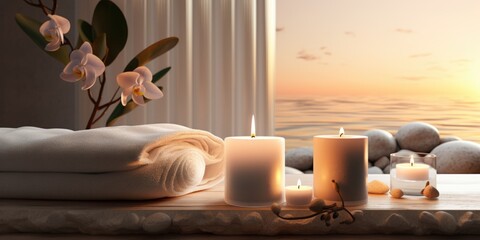 "Soothing Candle Spa: Your Escape to Serenity" Ai generated.