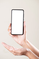 Presenting blank screen on gesture on grey background