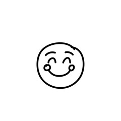 Emoticons outline. Emoji faces emoticon line black icons 