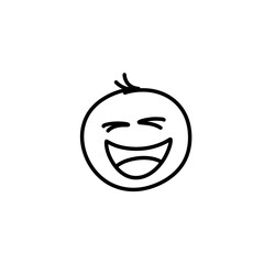 Emoticons outline. Emoji faces emoticon line black icons 
