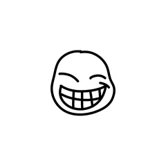 Emoticons outline. Emoji faces emoticon line black icons 
