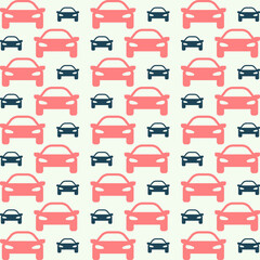 Car seamless creative repeating pattern vector illustration background
