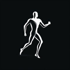 Obraz na płótnie Canvas minimalistic sports running icon