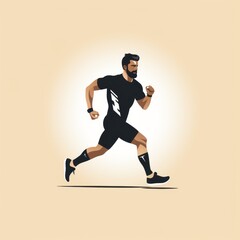 Fototapeta premium minimalistic jogger icon