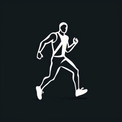 Fototapeta na wymiar minimalistic jogger icon