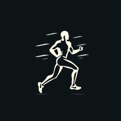 Fototapeta na wymiar minimalistic jogger icon