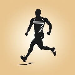 Fototapeta na wymiar graphic runner logo