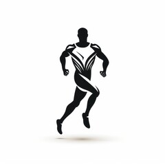 Fototapeta na wymiar minimalistic runner icon