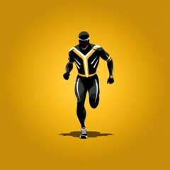 minimalistic runner silhouette icon