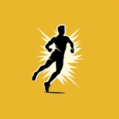 minimalistic runner silhouette icon