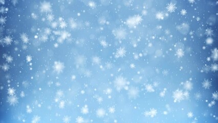 Falling snowflakes winter background - Powered by Adobe