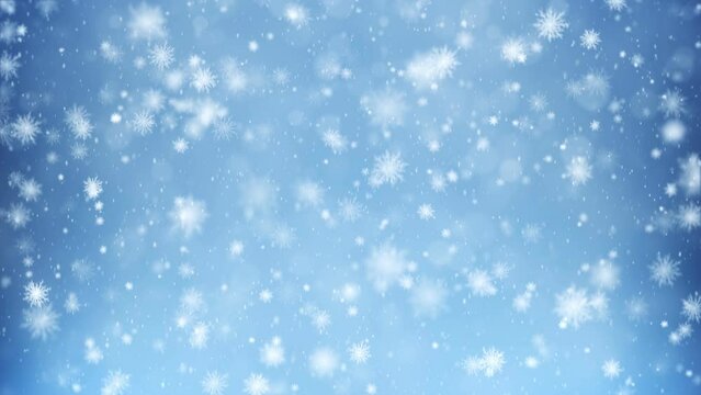 Falling snowflakes winter background
