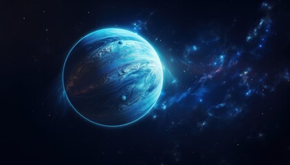 Obraz premium Neptune,planet photo in outer space, solar system 