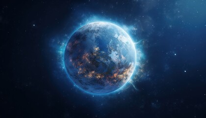 Obraz na płótnie Canvas Earth,planet photo in outer space, solar system 
