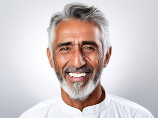 Fototapeta premium A portrait of a smiling character showing teeth 