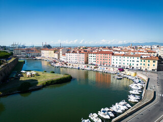 Obraz premium Livorno in Tuskany, Italy during summer