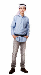 Fototapeta premium isolated portrait in studio 