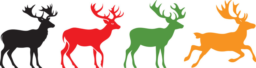 Christmas deer vector 