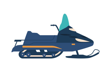 Snowmobile Is A Motorized Vehicle For Winter Travel, Featuring Skis At The Front And A Continuous Rubber Track