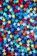 Background with multicolored stars.
