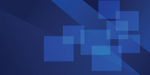 Modern dark blue geometric banner background