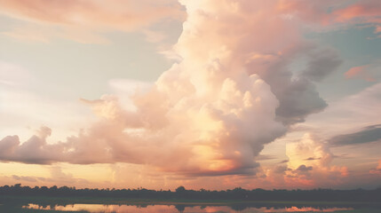 Obraz premium sunset sky and horizon