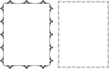 vector frames black on a white background