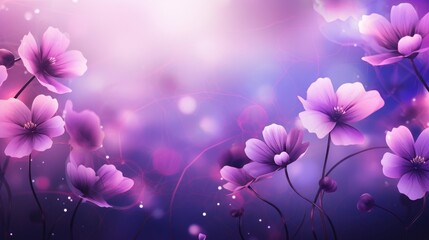 Purple color background with flowers