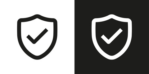 security shield icon vector Illustration - obrazy, fototapety, plakaty