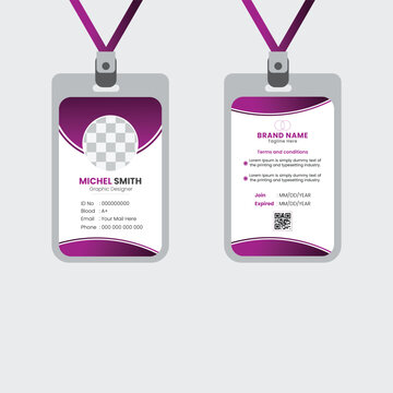 PrintA bundle of 1 templates of different colors Id card  design template, modern id card  design template, 
abstract id card  and creative design, IT company id card and editable vector template