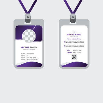 PrintA bundle of 1 templates of different colors Id card  design template, modern id card  design template, 
abstract id card  and creative design, IT company id card and editable vector template