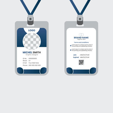 PrintA bundle of 1 templates of different colors Id card  design template, modern id card  design template, 
abstract id card  and creative design, IT company id card and editable vector template