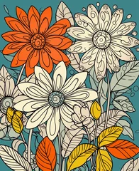 Schilderijen op glas Close-up color image of a bouquet of flowers. © Andreas