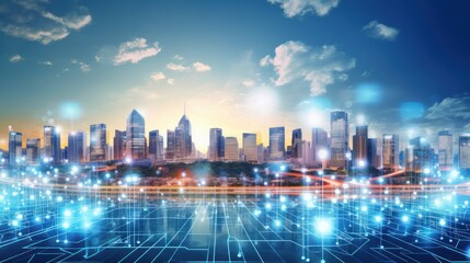 Obraz premium Explore the impact of IT technologies on smart cities and urban development