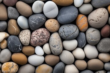 Fototapeta na wymiar minimalist abstract nature rounded pebbles stone background