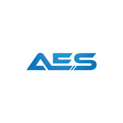 Obraz premium Vector letter AES logo design concept